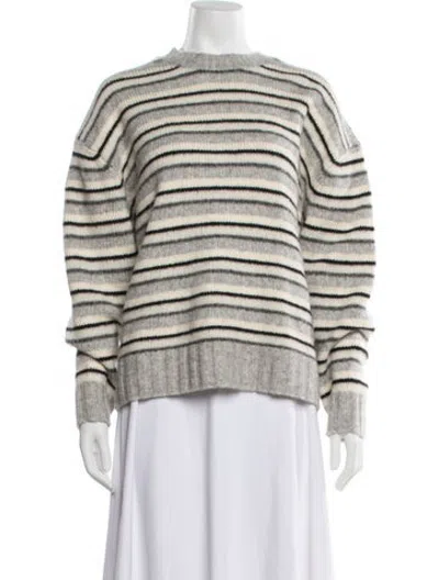 Pre-owned Pistola Striped Crew Neck Sweater In Neutrals