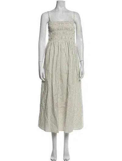 Pre-owned Pistola Striped Long Dress In Grey