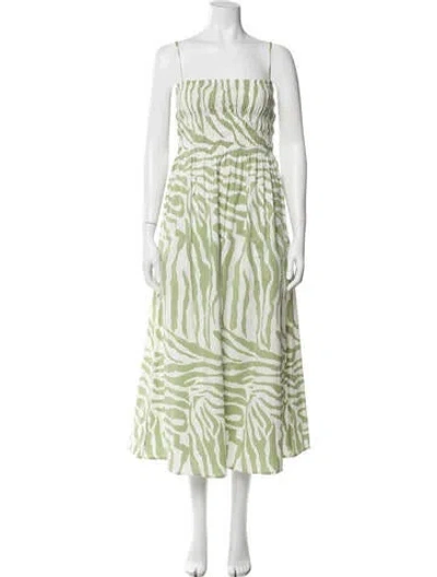 Pre-owned Pistola Striped Long Dress In Yellow