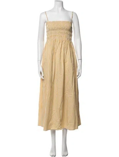 Pre-owned Pistola Striped Midi Length Dress In Multi