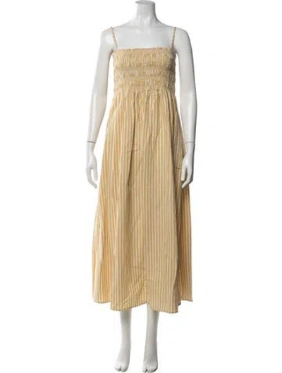 Pre-owned Pistola Striped Midi Length Dress In Multicolor
