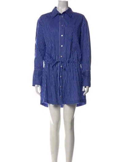Pre-owned Pistola Striped Mini Dress In Blue