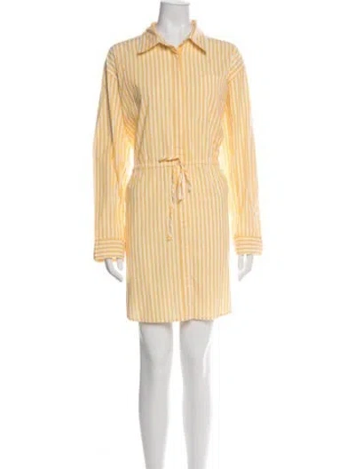 Pre-owned Pistola Striped Mini Dress W/ Tags In Yellow