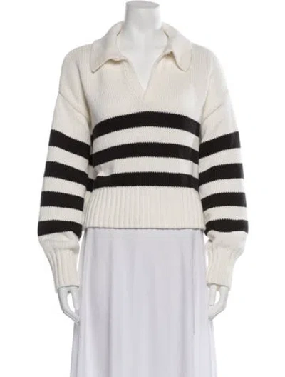 Pre-owned Pistola Striped Sweater In Black/white