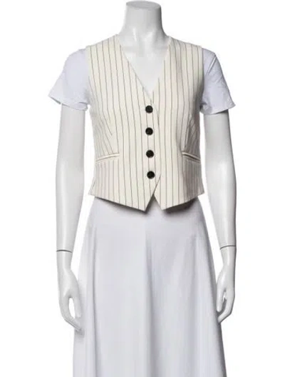 Pre-owned Pistola Striped Vest In Neutrals