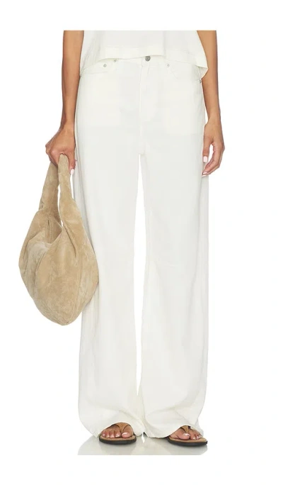 Pistola Sydney High Rise Bowed Wide Jeans In White