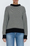 Pistola Jadine Cotton Mock Neck Sweater In Black