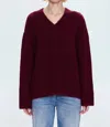 Pistola Talia Chunky Knit Sweater In Claret In Yellow