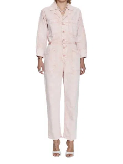 Pistola Tanner Longsleeve Field Jumpsuit In Pink