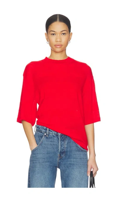 Pistola Tarra Featherweight Sweater Tee Shirt In Red