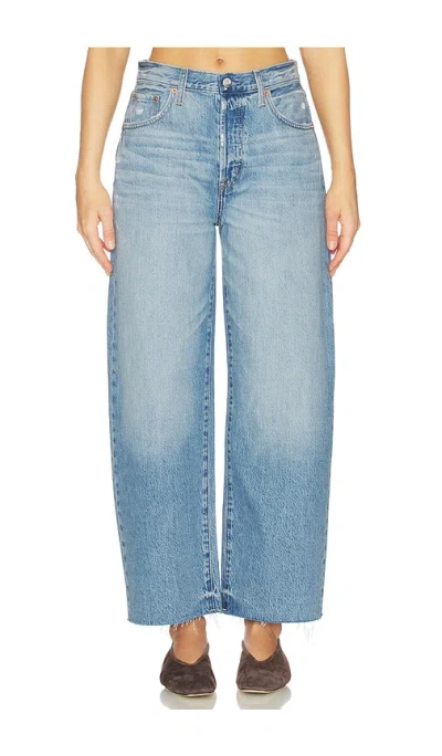 Pistola Tate Crop High Rise Bowed Wide Leg Jeans In Blue