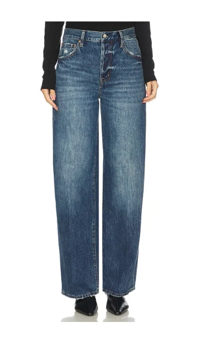 Pistola Tate High Rise Bowed Wide Jeans In Blue