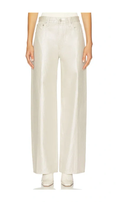 Pistola Tate High Rise Bowed Wide Jeans In White