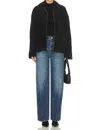 Pistola Tate High Rise Bowed Wide Leg Jeans In Fulton In Black
