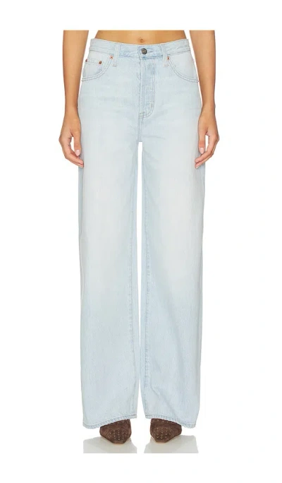 Pistola Tate High Rise Bowed Wide Leg Jeans In Blue