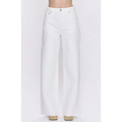 Pistola Tate High Waist Wide Leg Jeans In White