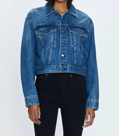 Pistola Tatum Cropped Trucker Jacket In Occasion In Multi