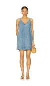 Pistola Tavi Pop Over Denim Dress In Palms