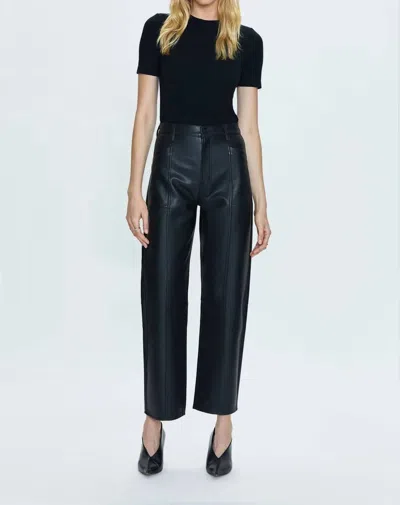 PISTOLA TAYLOR HIGH RISE ARCHED LEG TROUSER IN SLATE BLACK