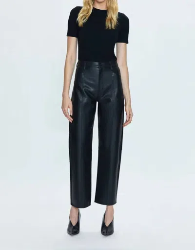 PISTOLA TAYLOR HIGH RISE BOWED STRAIGHT JEANS IN SLATE BLACK