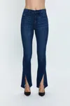 Pistola Teagan High Rise Vented Slim Straight Jeans In Urban Spree In Multi