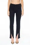 Pistola Teagan High Rise Vented Slim Cigarette Pants In Dark Vinyl In Multi