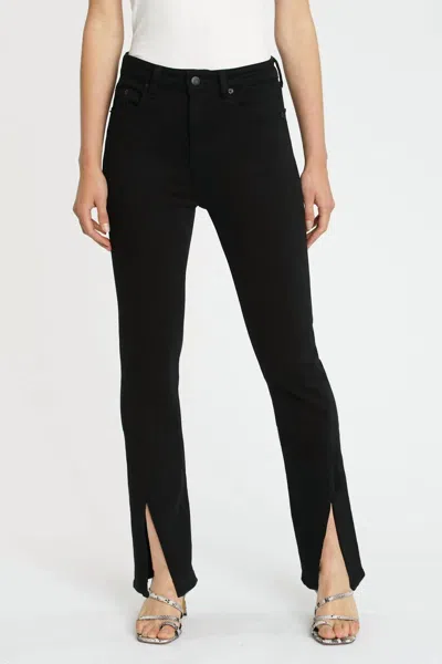 Pistola Teagan High Rise Vented Straight Jean In Dark Vinyl