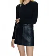 Pistola Tera High Rise Mini Skirt In Slate Black In Multi