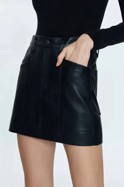 Pistola Tera Mini Skirt In Slate Black In Multi