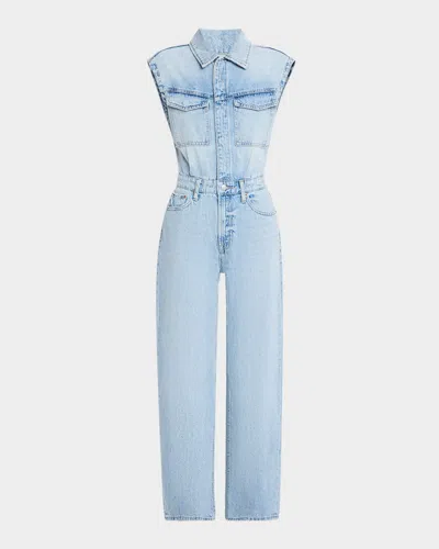 PISTOLA THE ACE BARREL LEG DENIM JUMPSUIT