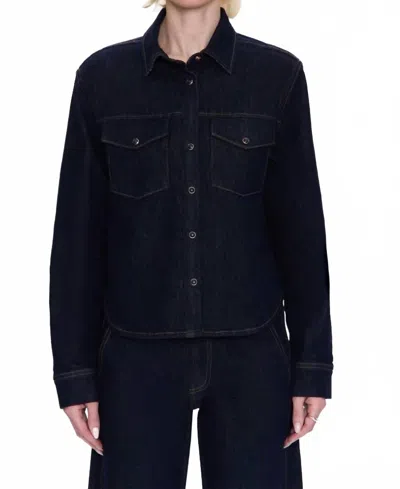 Pistola Thea Long Sleeve Shirt In Nightfall In Black