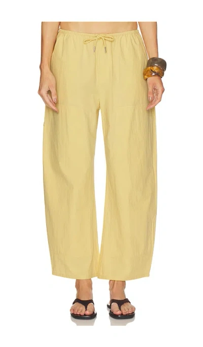 Pistola Theo Drawstring Poplin Pant In Yellow