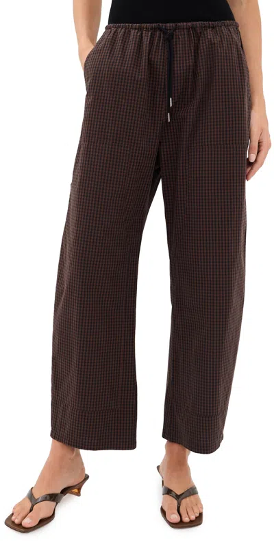 Pistola Theo Drawstring Poplin Pants Hot Toddy In Brown