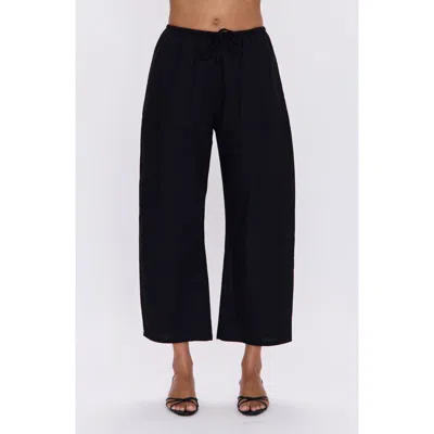 Pistola Theo Stretch Cotton Ankle Drawstring Pants In Blue