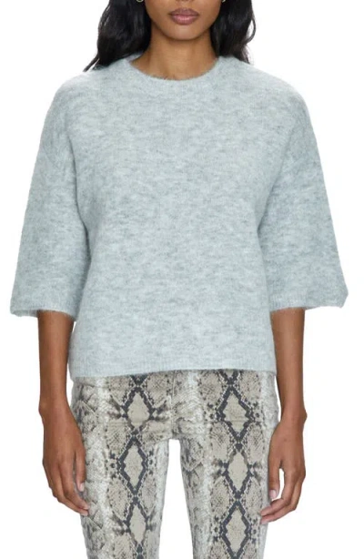 Pistola Three-quarter Sleeve Alpaca Blend Sweater In Soft Grey