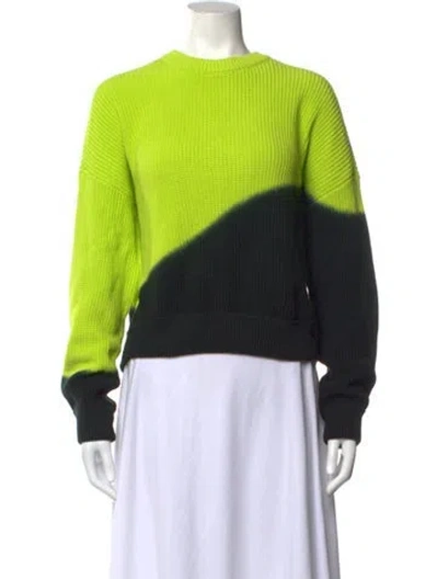 Pre-owned Pistola Tie-dye Print Crew Neck Sweater In Green