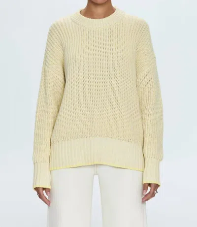 Pistola Tina Sweater In Soft Yellow In Multi