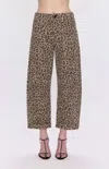Pistola Tori Utility Crop Pant In Feline In Animal Print
