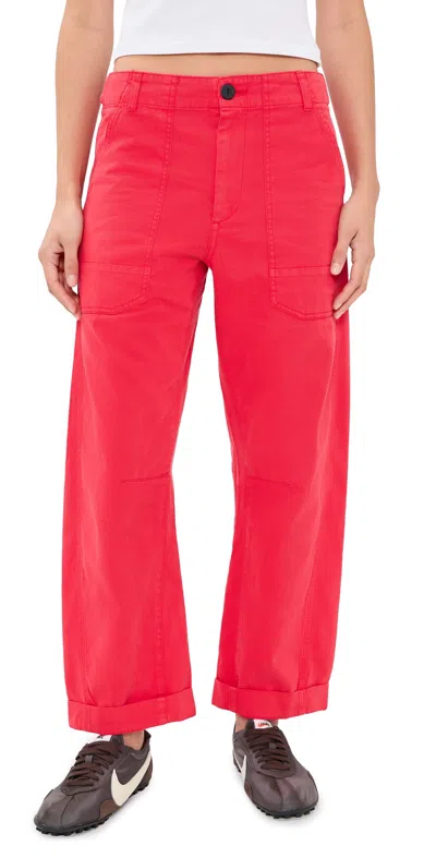 Pistola Tori Utility Pants Negroni In Red