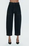 Pistola Turner Super High Rise Barrel Jeans In Lights Out In Multi