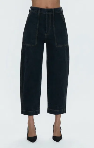 Pistola Turner Super High Rise Barrel Jeans In Lights Out In Multi