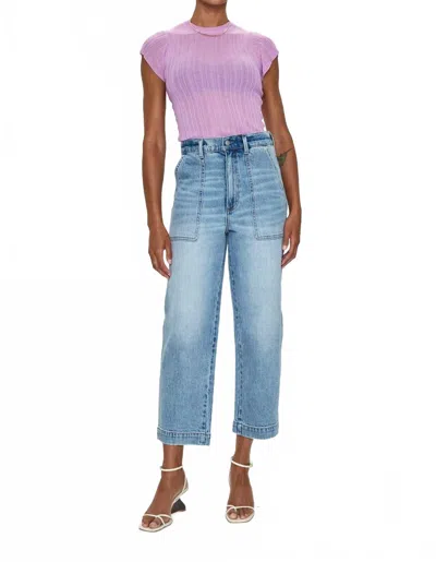 Pistola Turner Super High Rise Barrel Jeans In Provence In Multi
