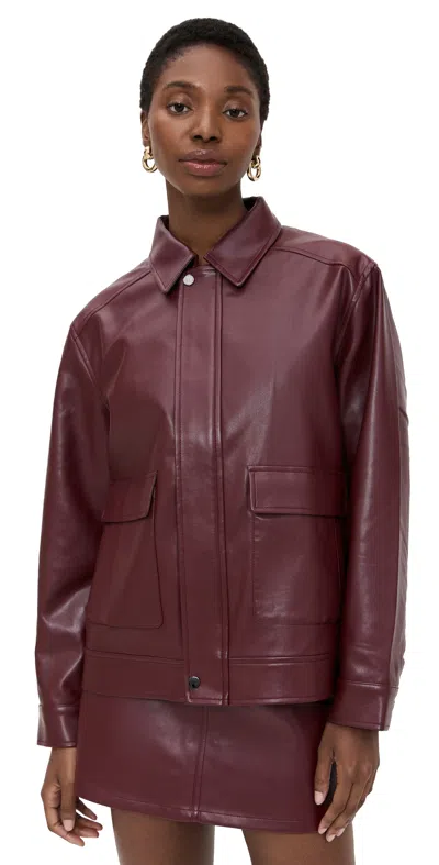 Pistola Valerie Biker Jacket Cabernet In Burgundy