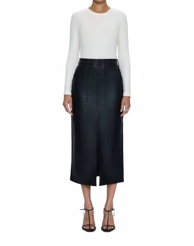 Pistola Vegan Leather Utility Skirt In Black