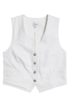 Pistola Vero Cotton Crop Vest In White