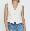 Pistola Vero Cotton Button-up Vest In White