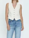 Pistola Vero Cotton Button-up Vest In White