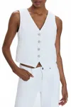 Pistola Vero Cotton Button-up Vest In White