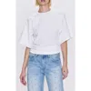 Pistola Veronica Drop Shoulder Cotton T-shirt In White
