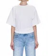 Pistola Veronica Kimono Sleeve Fitted Tee In Le Blanc In White